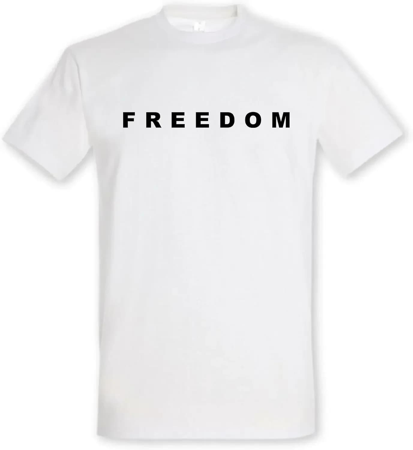 Maglietta Freedom Charlie Kirk Freedom Merch Camicia unisex casual a maniche corte girocollo con stampa di lettere T-shirt grafiche