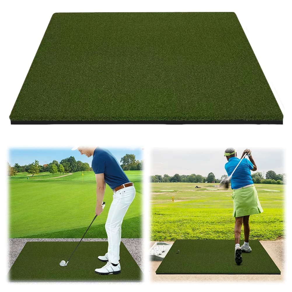 Tappetino da Golf 5x5ft 35mm per Pratica di Chipping e Driving, con Linee Guida per Giardino/Garage/Driving Range/Simulatori