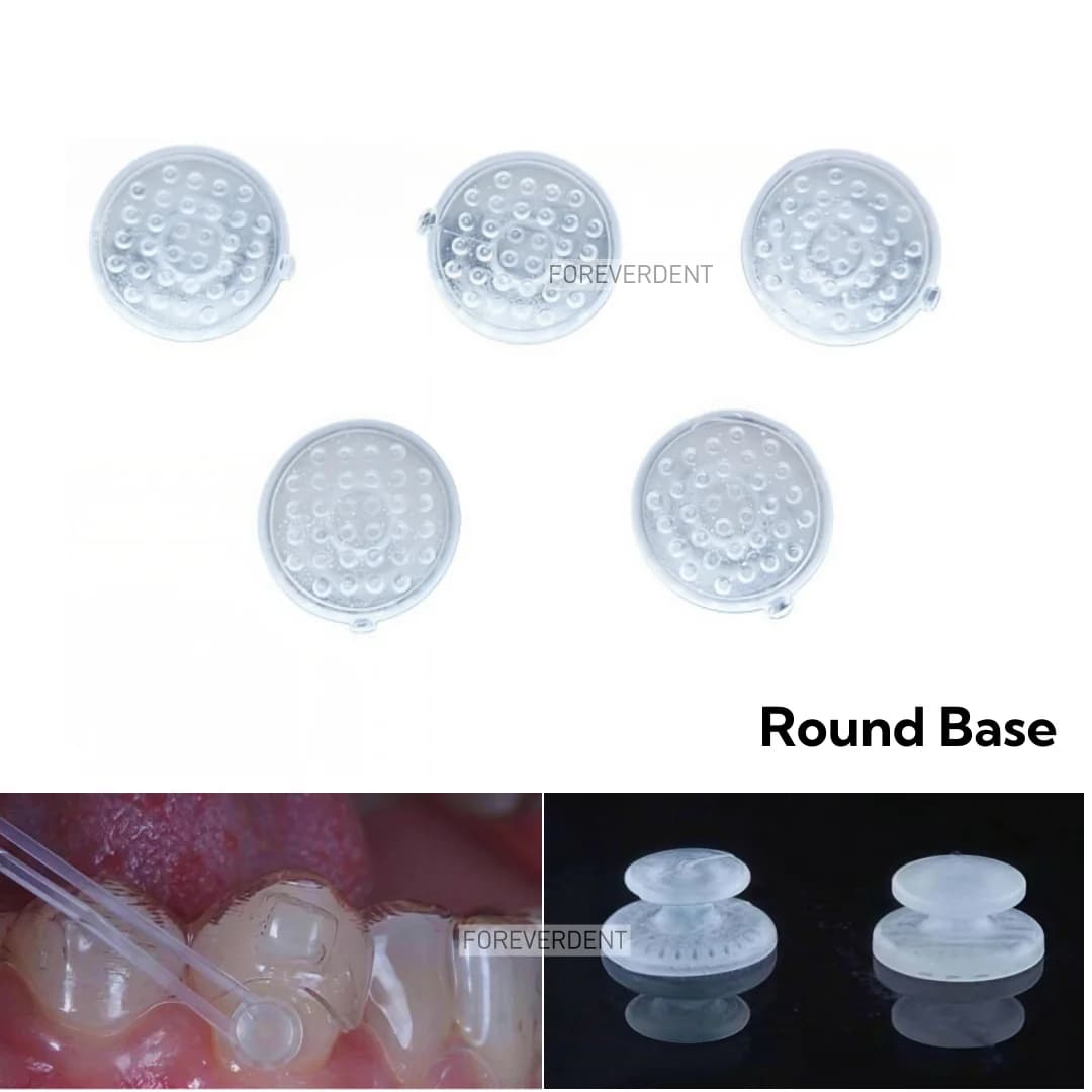 Dental Composite Ceramic Lingual Buttons Bondable Round Base Orthodontic Accessory Dentistry Tool