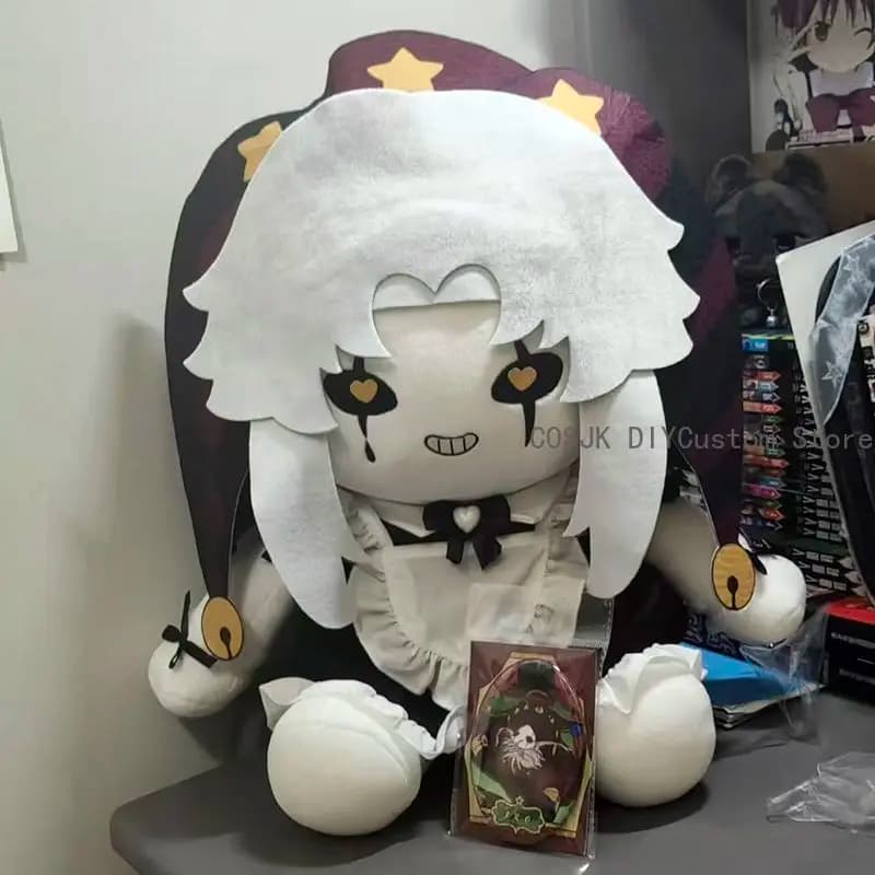 40CM Game The Freak Circus Pierrothe Harlequin Cute Plushies Cartoon Figure Figures Sitting Posture Plush Dress Up Pillows Model