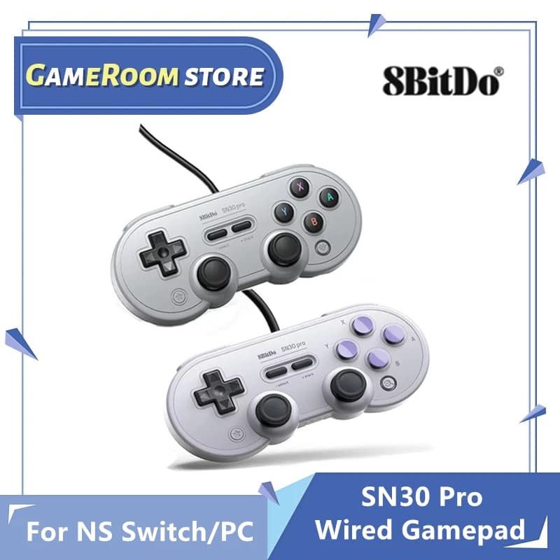 1 or 2 pieces 8BitDo SN30 Pro USB gamepad wired for Nintendo Switch Windows 10/11 compatible with game controller Raspberry Pi