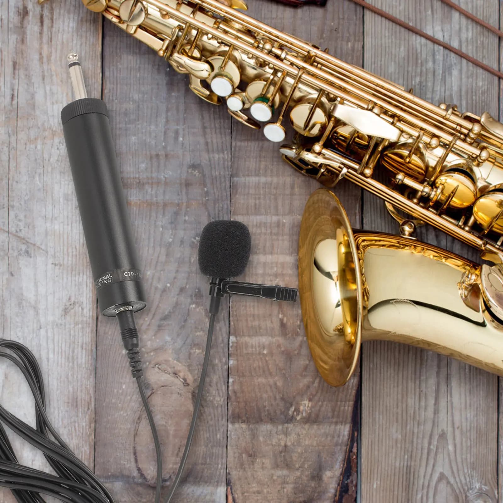 Microphone Lavalier for performance on stage, compatible with audio input of phones and tablets