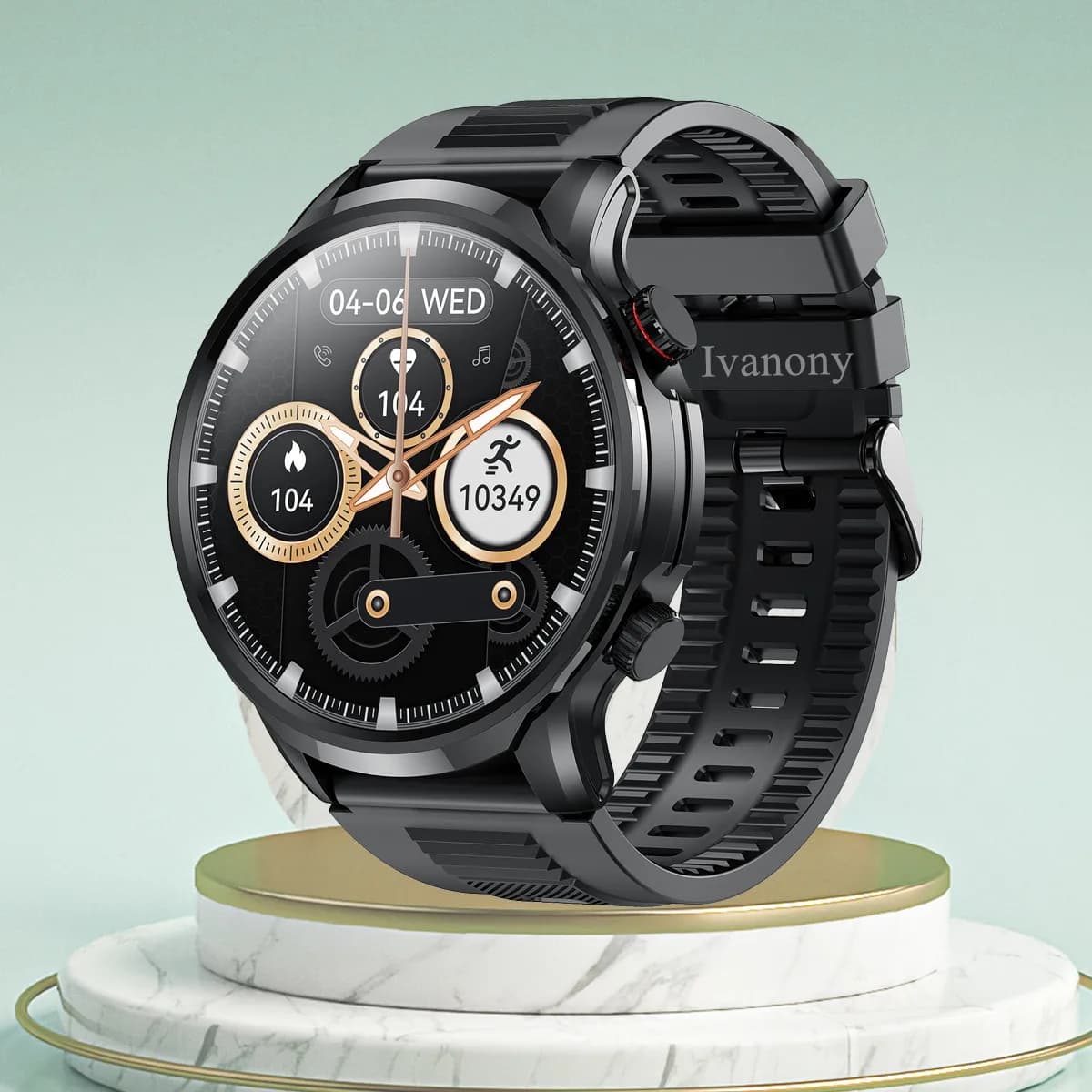 Smart Watch for Men AI Voice Assistant Bluetooth Call Reminder Fitness Tracker Health Monitor Custom Smartwatch 2025