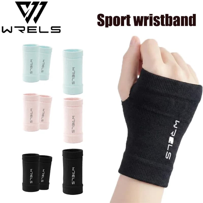 WRELS Half Finger Gloves Elastic Compression Thumb Hole Weightlifting Wrist Support Lightweight Gym Fitness Wrist Sleeves