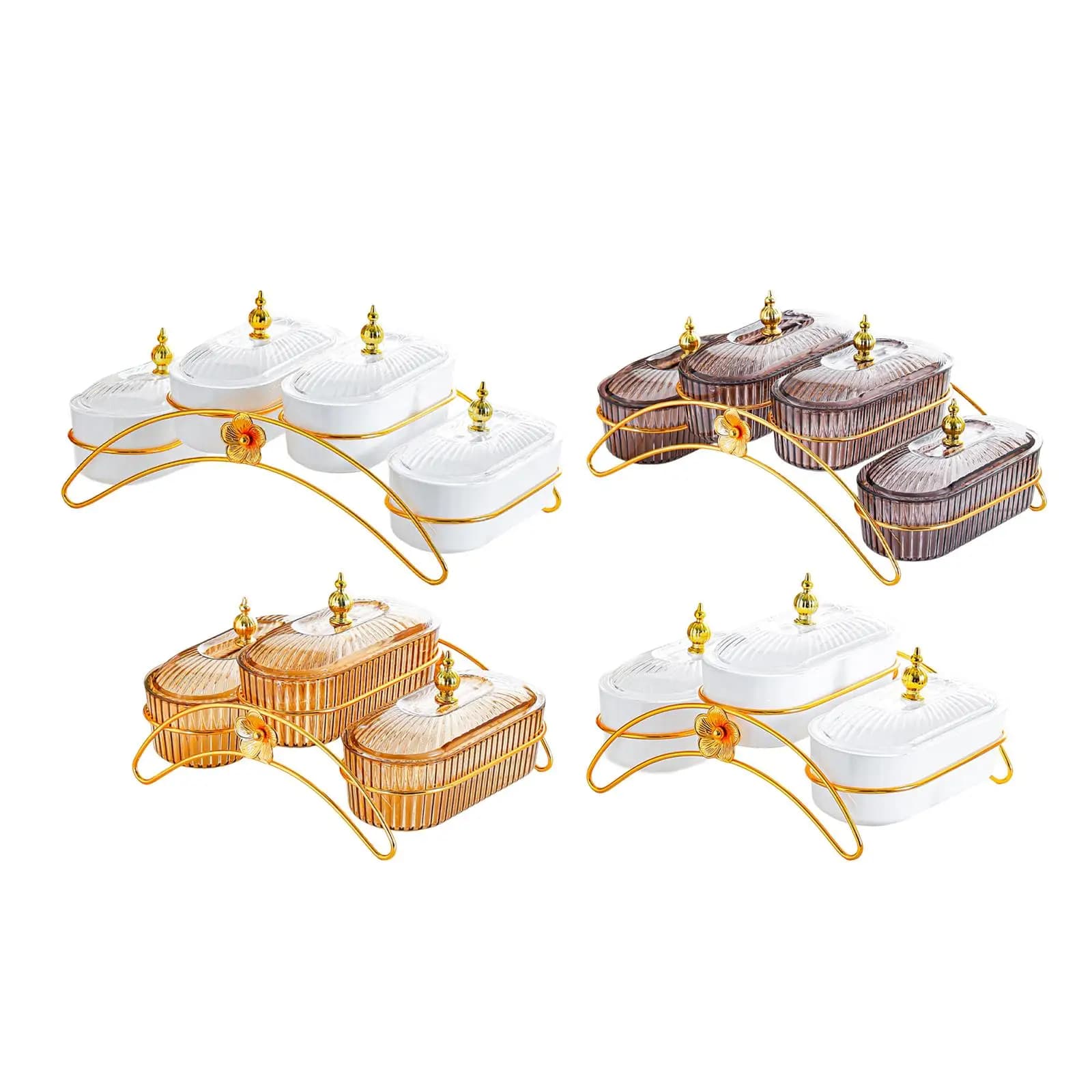 Vassoio per Frutta Secca Multiscomparto, Organizzatore per Alimenti, Vassoio Decorativo per Cucina, Sala da Pranzo ed Eventi