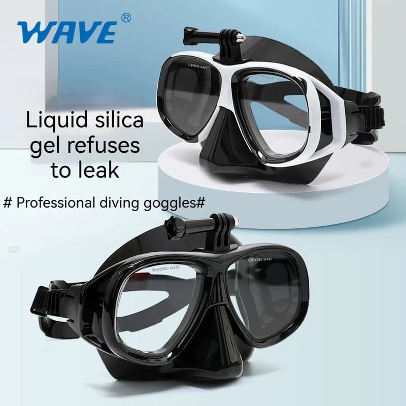 Attrezzatura per immersioni calde tubo di respirazione completamente asciutto in Silicone supporto per fotocamera con telaio grande occhialini per immersioni accessori per il nuoto