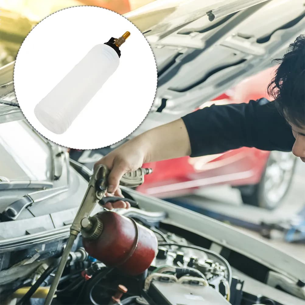 Set di 2 Flaconi per Spurgo Freni, Strumento Professionale Pneumatico a Vuoto per Spurgo Freni Auto e Moto, Olio Frizione