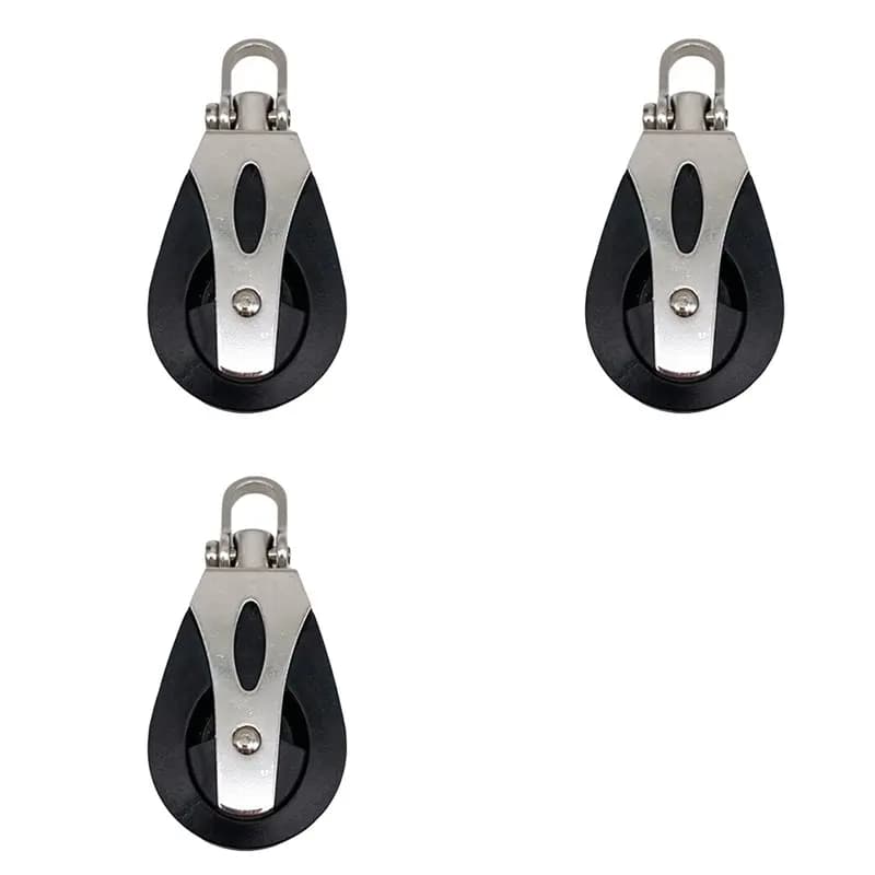 【SPECIALE】3X Blocco Puleggia in Acciaio Inossidabile con Cuscinetto Liscio in Nylon per Barche a Vela, Accessorio per Corrimano Marino