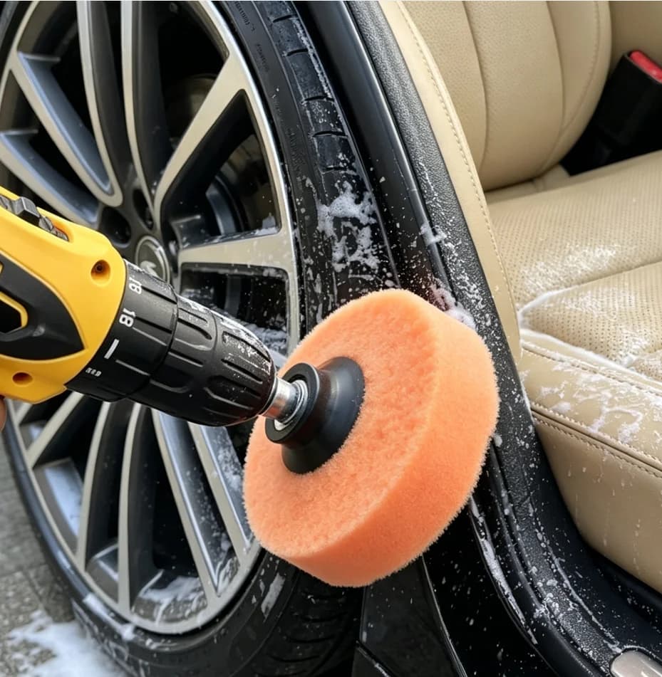 Kit 6 Polishing Sponges for Cars, Polishing and Cering Tips, Graffi Removal, Machine Polishing Sponges