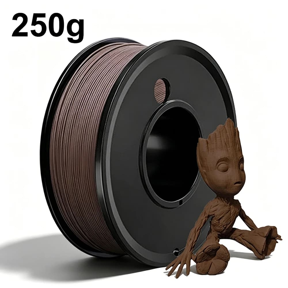 PLA sandal wood Filament 250g 3D Printer Filament 1.75mm Dimension Accuracy +/- 0.02mm PLA sandal wood 3D Printing Filament Independent vacuum packaging