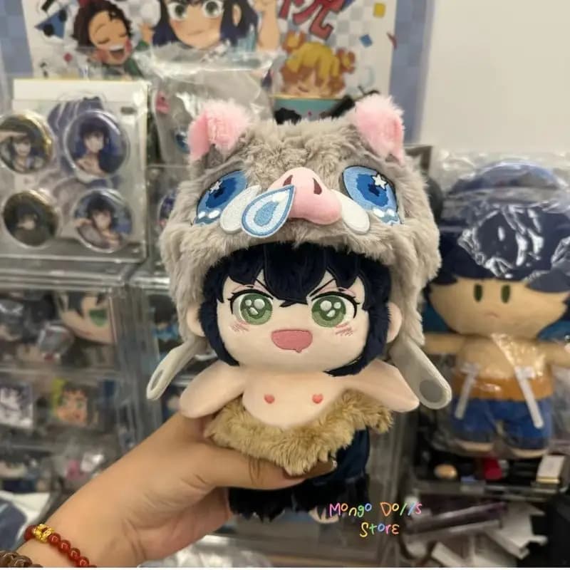 Bambola di cotone cosplay da 20 cm di Hashibira Inosuke di Demon Slayer, giocattolo imbottito, regalo carino per bambini, sorpresa di compleanno