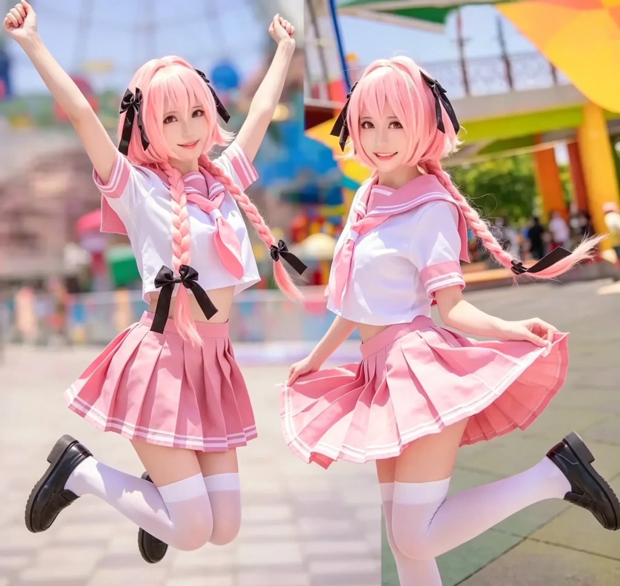 New Anime Fate Apocrypha Rider Astolfo Cosplay for Men JK School Uniform Sailor Suit Women Outfit Anime Halloween Party Costume