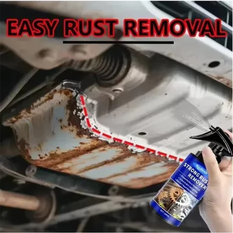 Spray Antiruggine KineShine per Auto, Agente di Rimozione Rapida della Ruggine su Metallo e Ferro, Spray per Pulizia Tubi di Scarico Auto, Agente Sgrassante