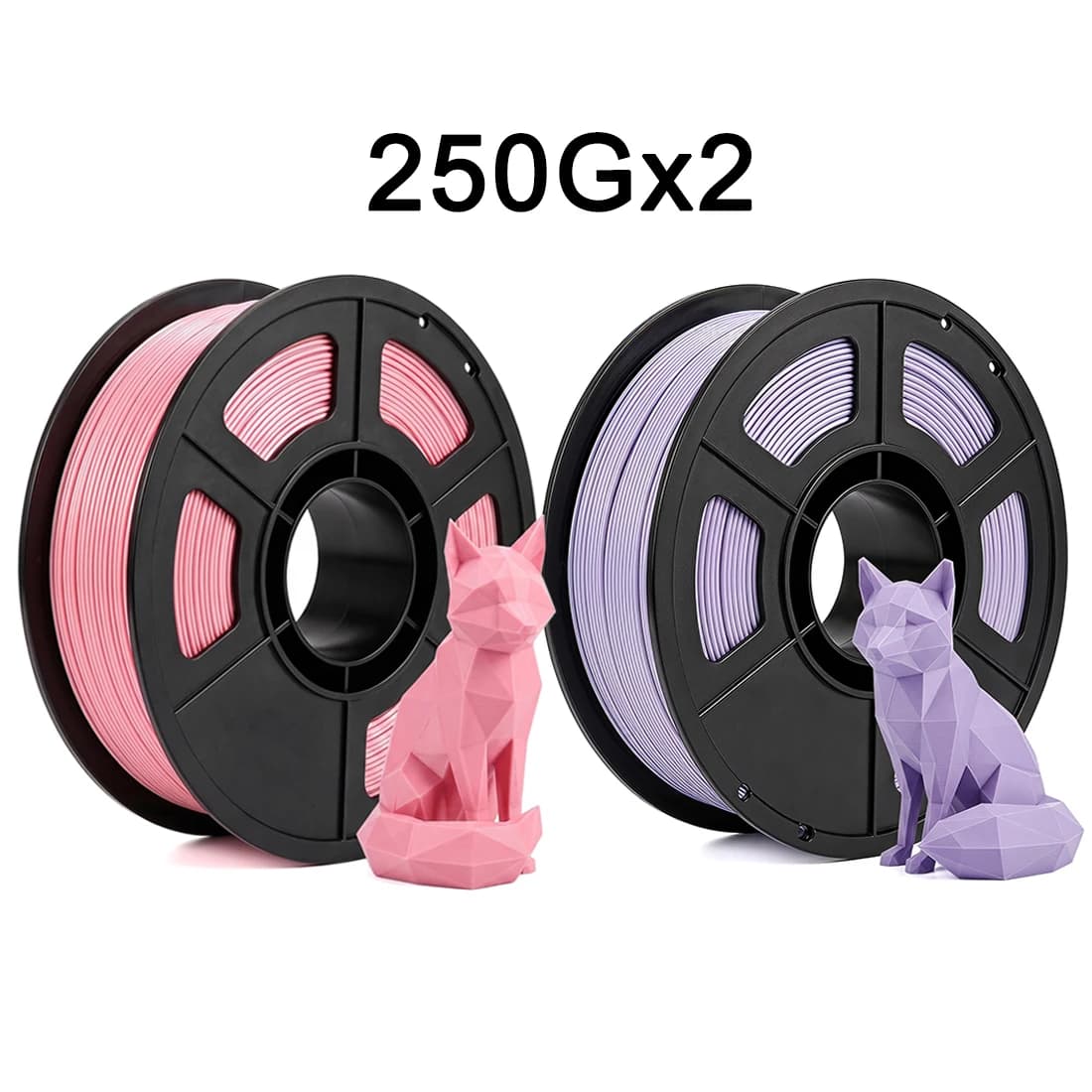 250gx2 PLA Pink and light purple 3D Printer Filament 1.75mm for 3D Printing Filament pla vacuum packaging