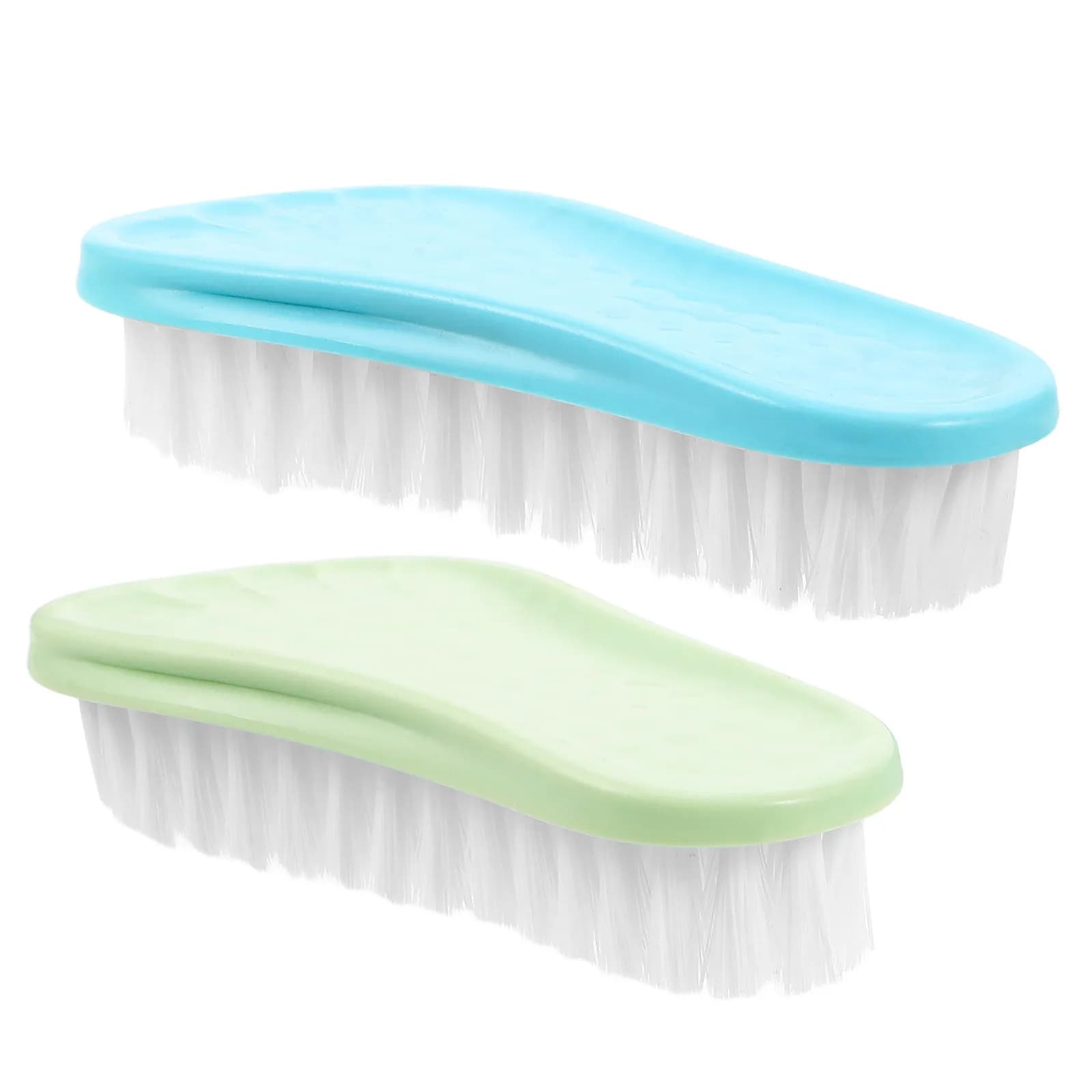 Set di 2 Spazzole per Scarpe in Plastica con Setole Morbide, Pulitore Multifunzionale per Vestiti, Scarpe, Casa, Viaggio, Lavanderia e Rimozione Macchie