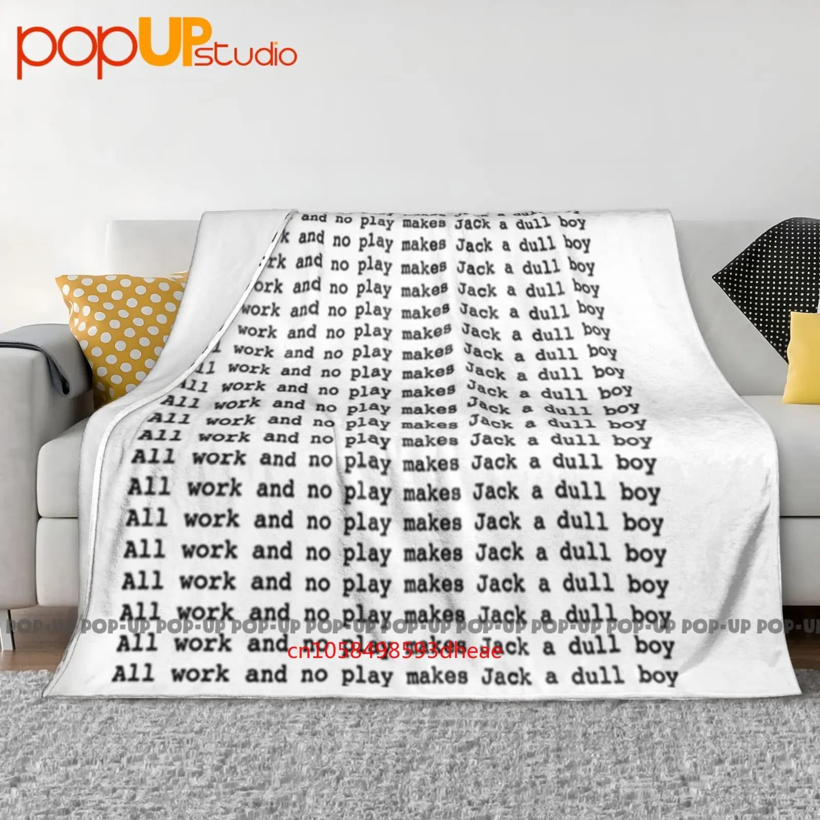 Tutto il lavoro e non gioca fa Jack A Dull Boy Coperta ultra morbida trapunta invernale Copridivano Copriletto