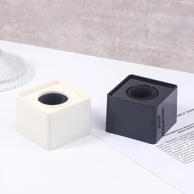 Supporto Quadrato per Microfono, Cubo per Interviste, Accessorio Decorativo per Giornalisti e Stazioni Radiofoniche