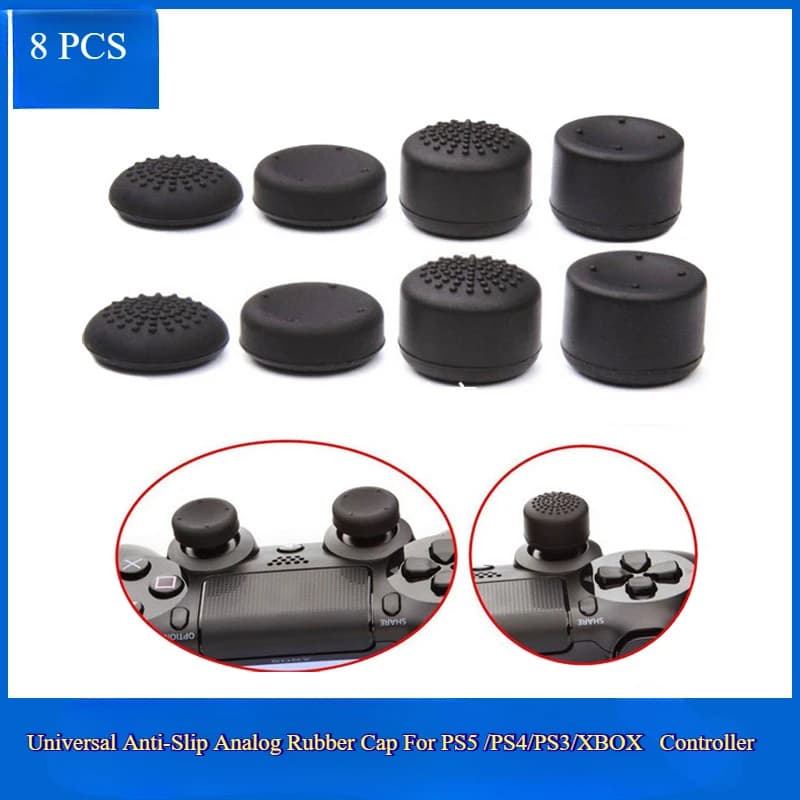Tappo in gomma per controller di gioco universale per PS5 /PS4/PS3/XBOX Tappo joystick analogico antiscivolo Testa a fungo 8 pezzi/set con cappuccio alto