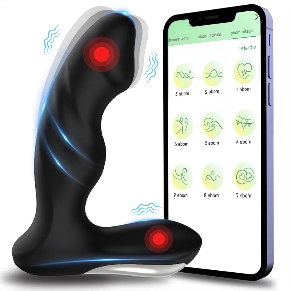 Bluetooth APP Controllo Vibratore anale Dildo Butt Plug Stimolatore di massaggio della prostata maschile Giocattolo adulto del sesso per le donne Uomini Masturbatore gay