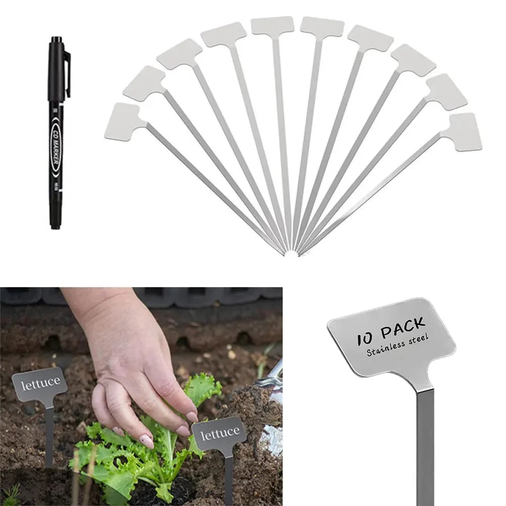 10 pcs labels for plants metal pens for garden labels weatherproof garden markers for vegetables seeds of greenhouse flowers