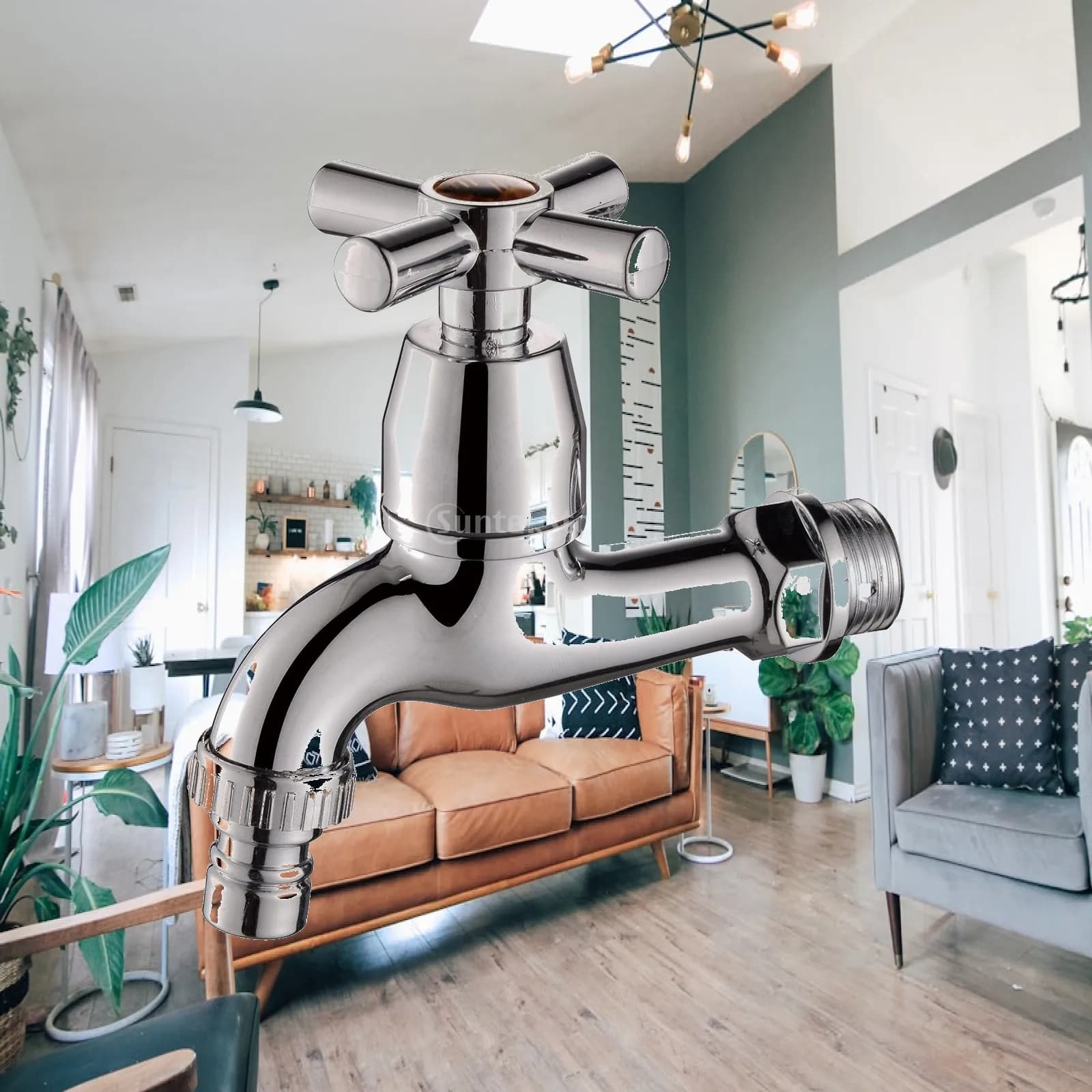 Water Faucet Spigot Spout Water Spigot Laundry Room Garden Hot Cold Water Faucet Mop Pool Shower Yard Bathroom Lavatory Water