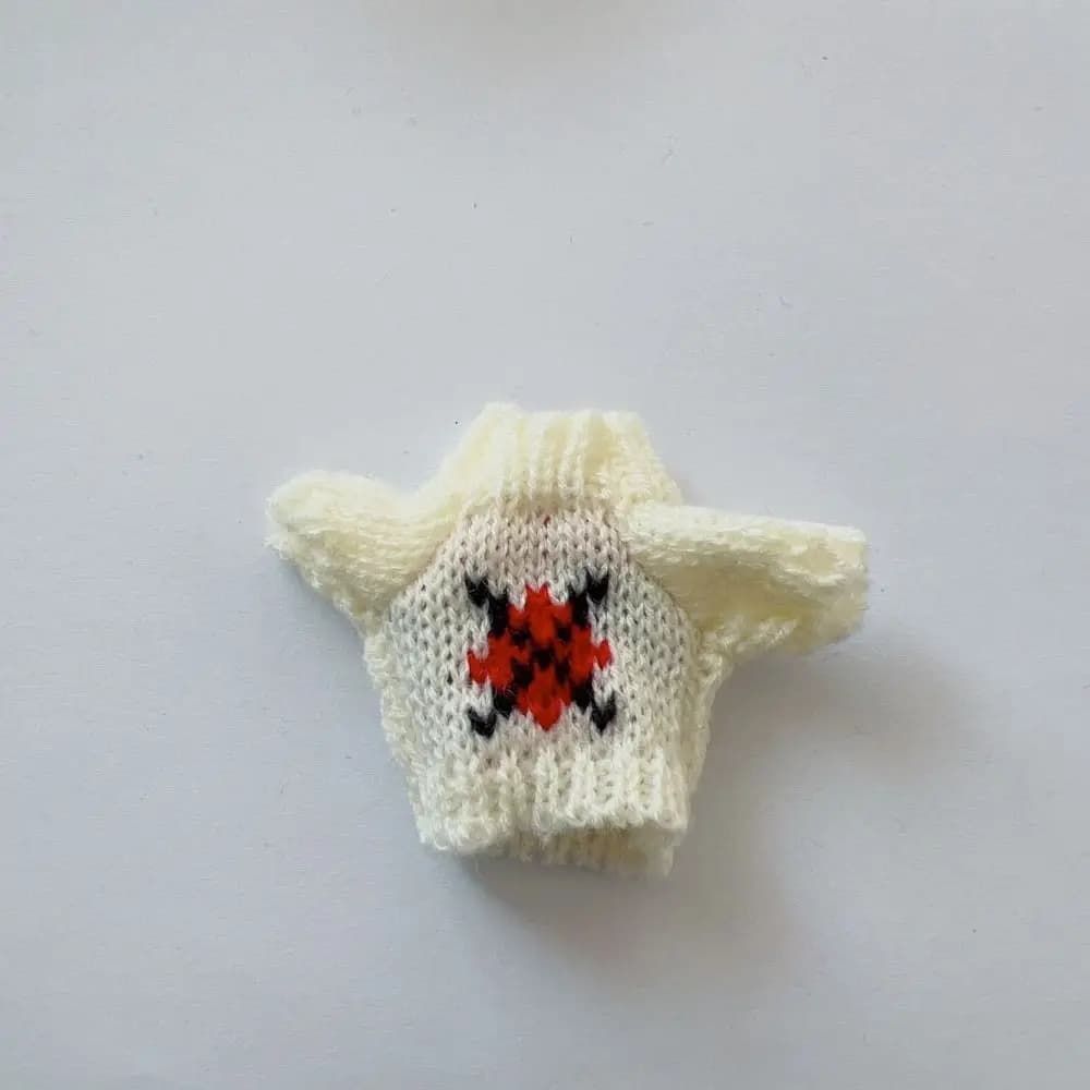 Accessori Maglione in stile natalizio Idol Bianco/Rosso/Verde Abbigliamento Mini 10 cm per bambole da 16 cm/17 cm