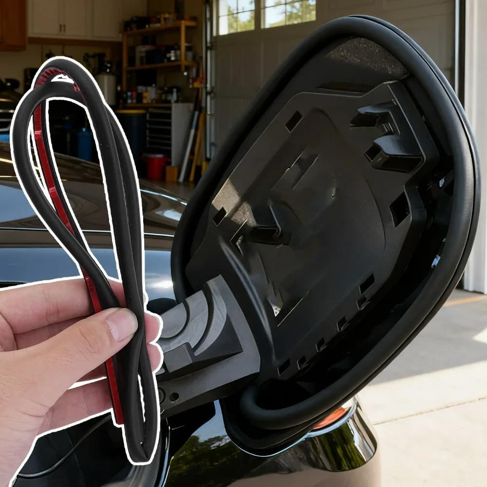 Fuel tank cap for car Sealing Strip Rubber seal universal EPDM rubber seal in the shape of D 90 cm Auto adhesive waterproof