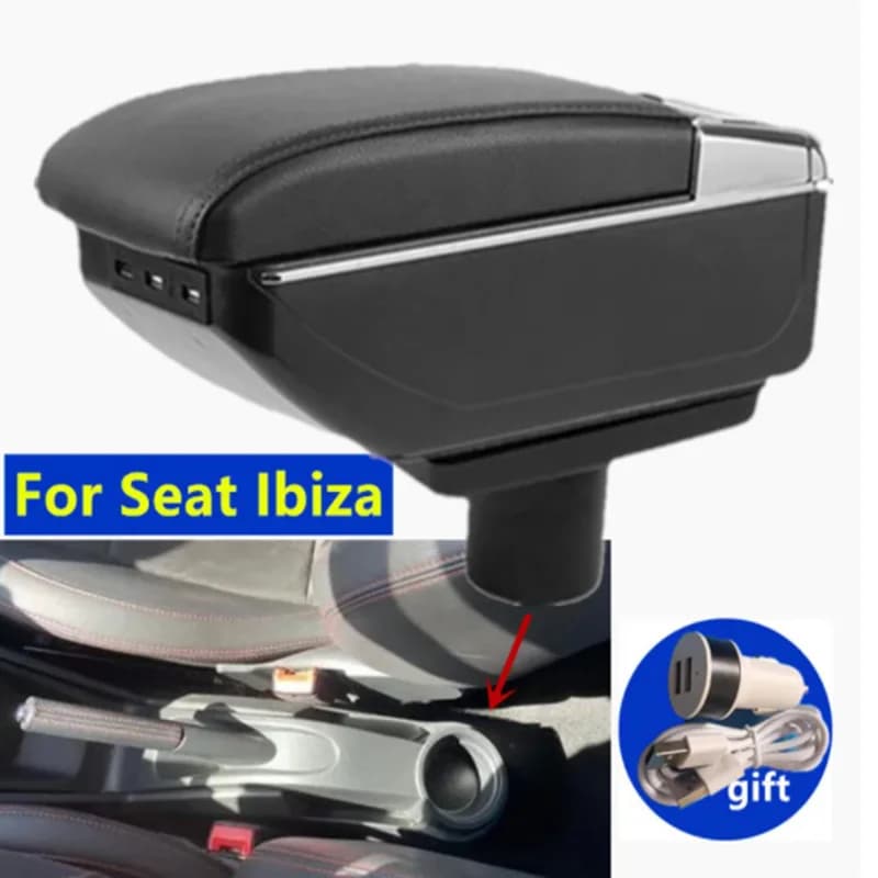 Per Seat Ibiza 6j Ibiza 6L Bracciolo Box Per Seat Ibiza 2010-2019 Auto Bracciolo scatola di Immagazzinaggio Dedicato Retrofit Accessori Auto
