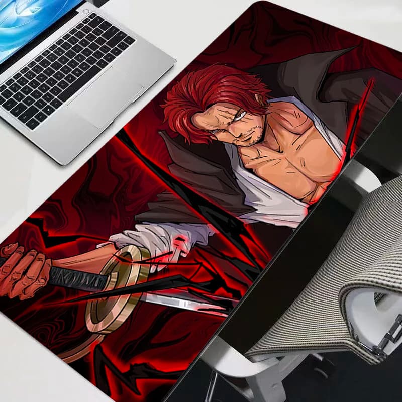 Tappetino per mouse da gaming One Piece, grande, per computer, tappetino da scrivania, tappeto anime per PC, accessori per tastiera da gamer, resistente, per tavolo