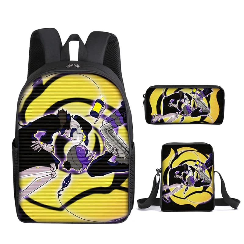 Classic Popular Murder Drones 3D Print 3pcs/Set pupil School Bags Laptop Daypack Backpack Inclined shoulder bag Pencil Case