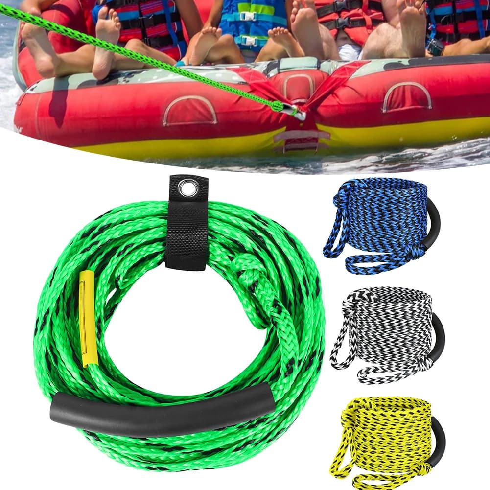 1pc Marine Towing Rope 60ft 3K 18.3 Meters Traction Rope For Tubing Float Water Wakeboard Towable Tube Dragging Ropes Accessorie