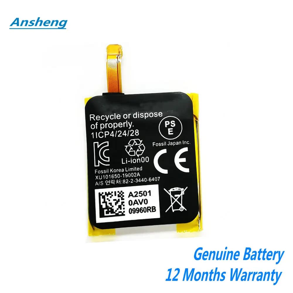 NUOVA batteria 3.8V 300mAh APP00277 per Apack Fossil gen 4 Smart watch Batteria A2501 A2001 1ICP4/24/28