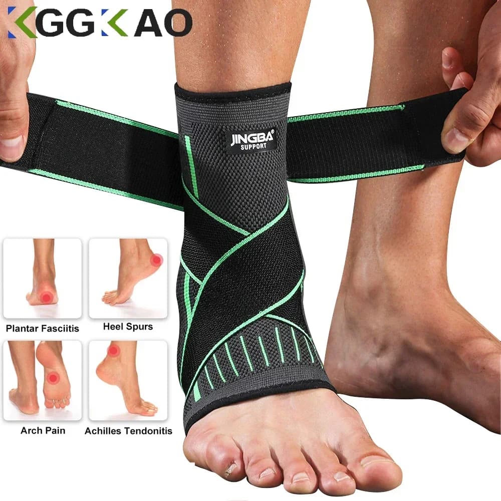 1 Pezzo Fascia Compressiva per Caviglia con Cinghie Regolabili, Supporto per Arco Plantare e Stabilizzatore del Piede, Fascia Elastica per Fascite Plantare