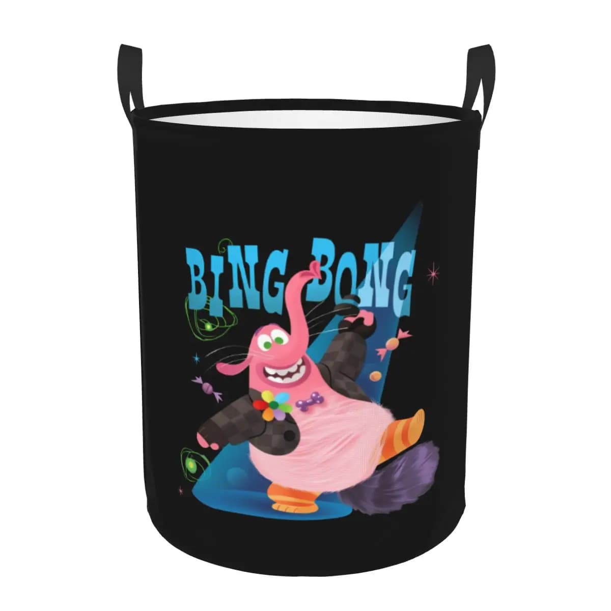 Cesto per Bucato Pieghevole Anime Inside Out Bing Bong, Contenitore per Vestiti e Giocattoli per Bambini