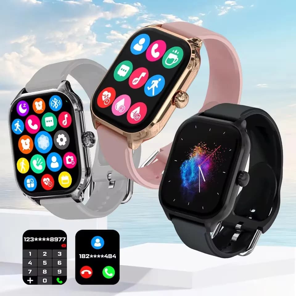 Nuovo quadrante Smartwatch per rispondere alle chiamate Monitoraggio dei calorie Frequenza cardiaca Monitoraggio dell'ossigeno nel sangue Smart Watch Bluetooth per ios Android