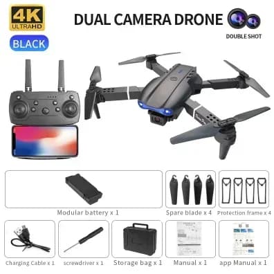 Drone pieghevole E99 K3 Pro HD 4K con doppia fotocamera WIFI Fotografia aerea RC Quadcopter Modalità di tenuta elevata Elicottero Giocattolo Regalo