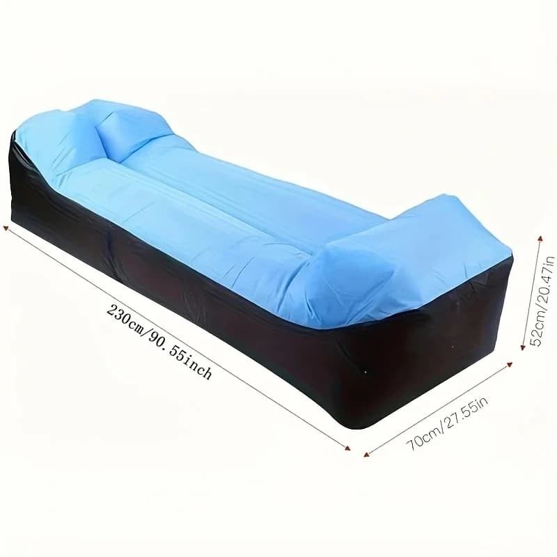 Poltrona lounge gonfiabile portatile con cuscino - Divano impermeabile per campeggio, spiaggia e festival - Installazione semplice con borsa