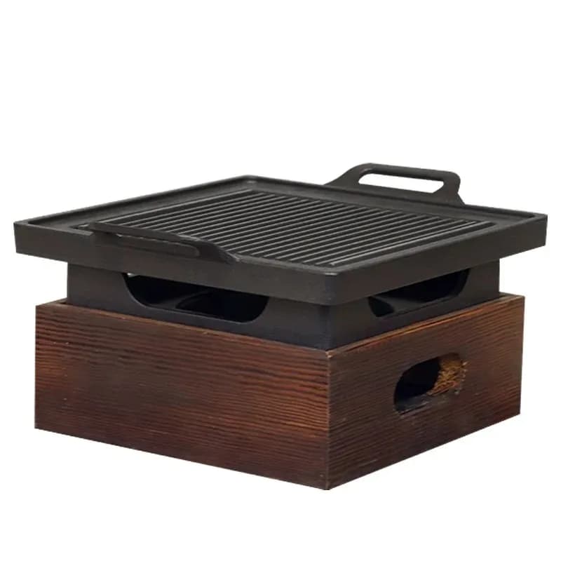 Smokeless Portable BBQ Grill Korean Japanese Barbecue Grill Charcoal BBQ Oven Alcohol Stove Household Non-stick Cooking