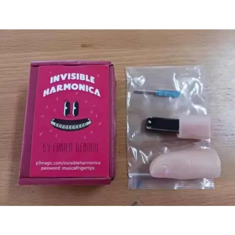 Armonica invisibile Trucco magico di Fabien R Divertente commedia Illusione Close Up Mago Puntelli Trucco Stage Bar Intrattenimento Giocattolo