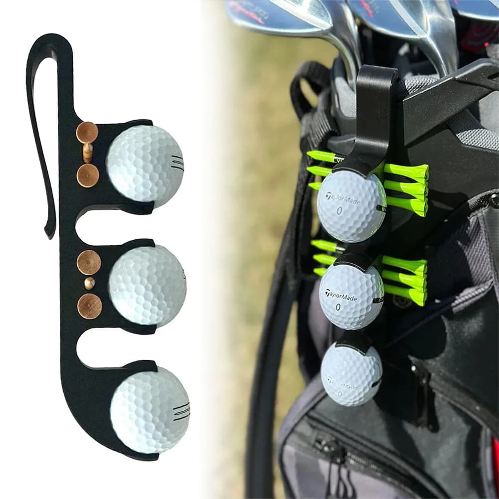Clip per pallina da golf con supporto a T Supporto per pallina da golf in plastica Clip Organizer Supporto per morsetto per pallina da golf per uomo donna