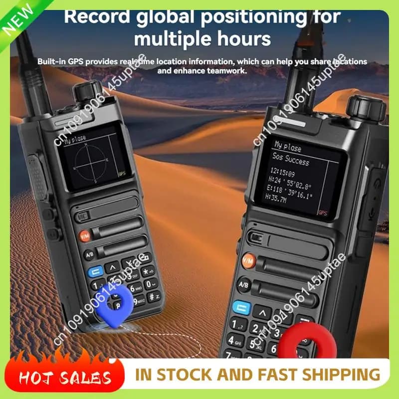 N88R Multi Air Band Frequenza di copia wireless A lungo raggio AR 26 GPS 10W Walkie Talkie APP per telefono Programmazione Bluetooth Ham Radio