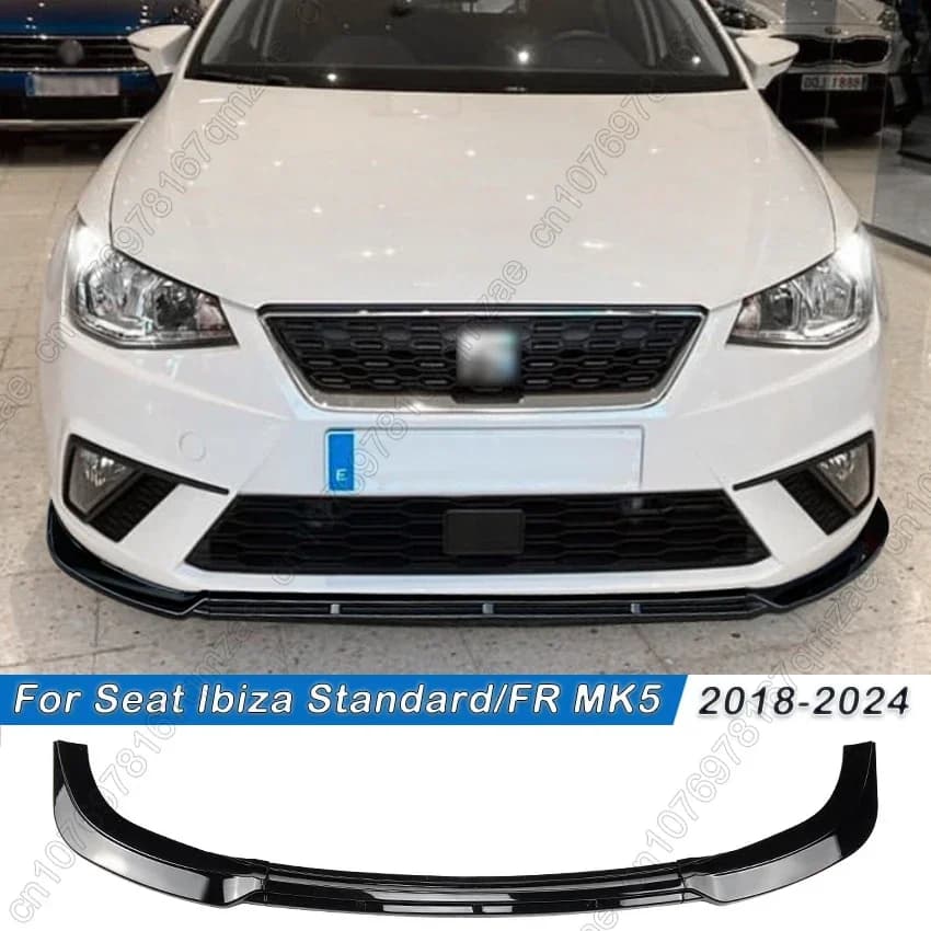For Seat Ibiza MK5 Standard/FR 2018-2023 Front bumper Lip Splitter Diffuser Body Kit Spoiler bumper Guard Protector Accessories