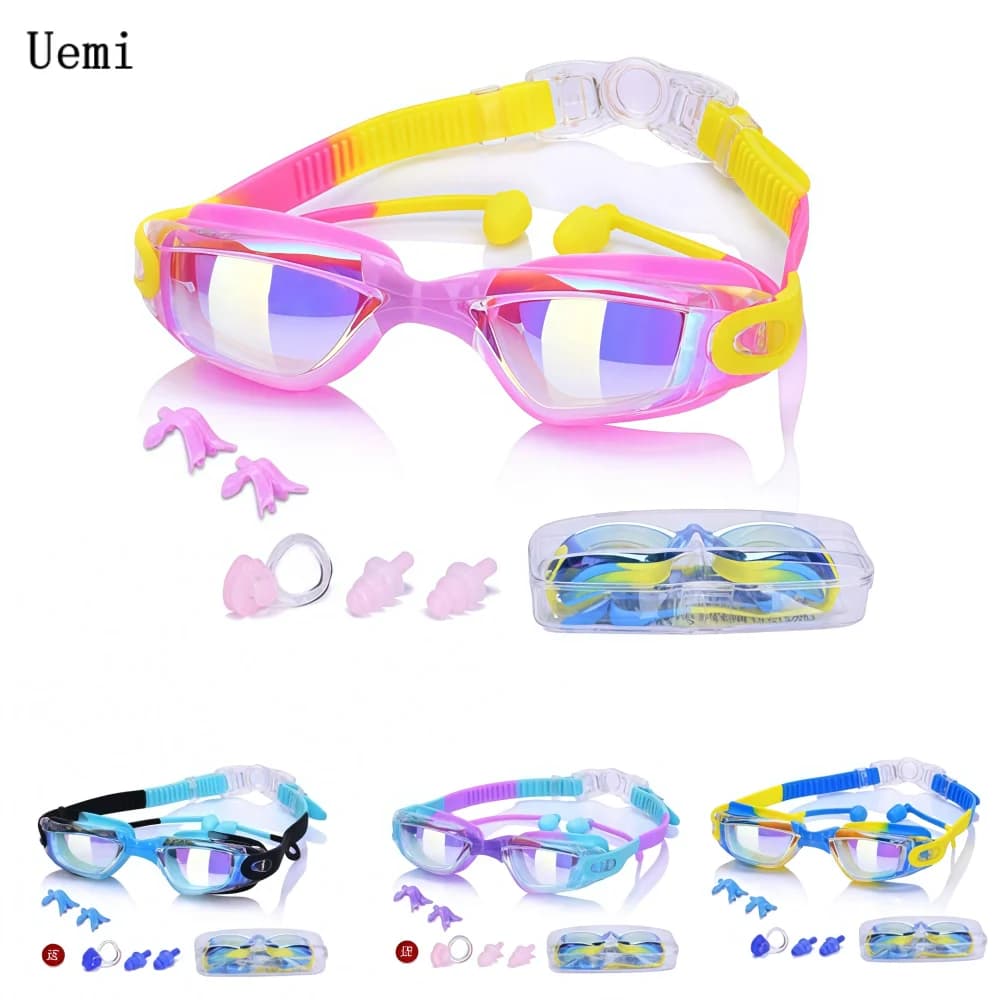 Kids Swim Goggles, Anti Fog&UV Swimming Goggles for Ages 3-15 | No Leak Comfortable Fit Pool Goggles with Silicone Seal,