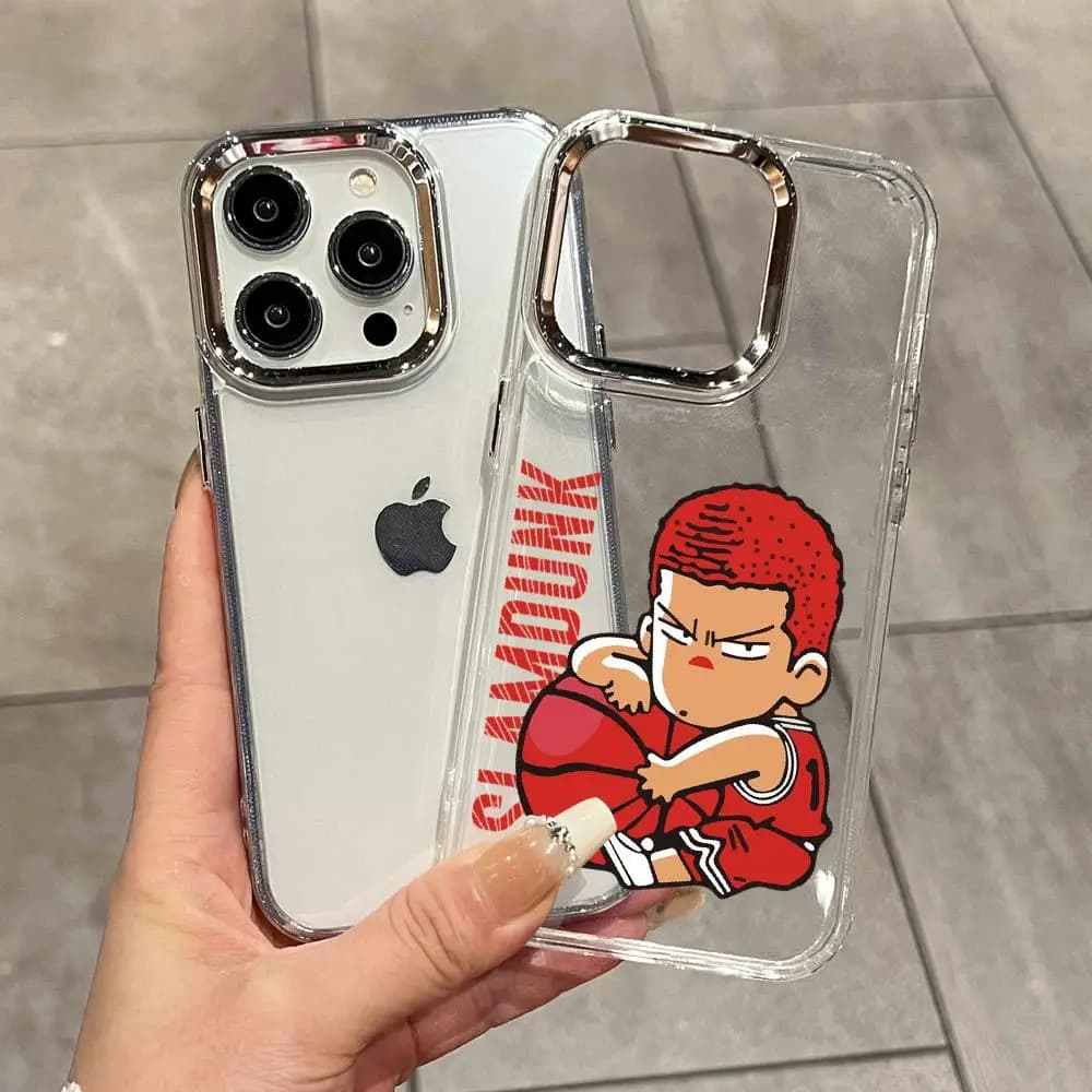 Anime S-Slam Dunk-k Phone Case Phone Case For iPhone 17 Air 16 15 14 Plus 13 12 11 Pro Max 16e Shockproof HD Clear Back Cover