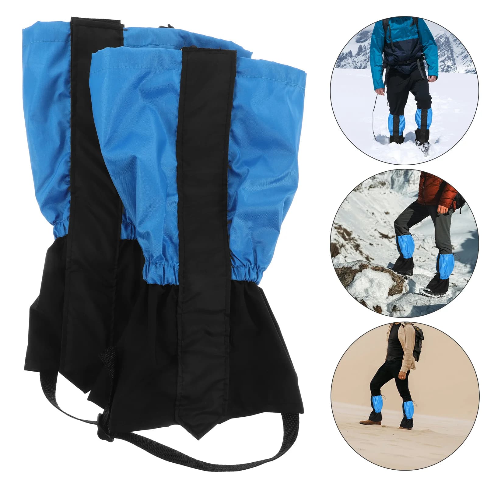 1 paio di ghette a prova di sabbia protezioni per le gambe cinghie regolabili ghette per scarponi da trekking sulla neve attrezzatura da caccia all'aperto per donne adulti