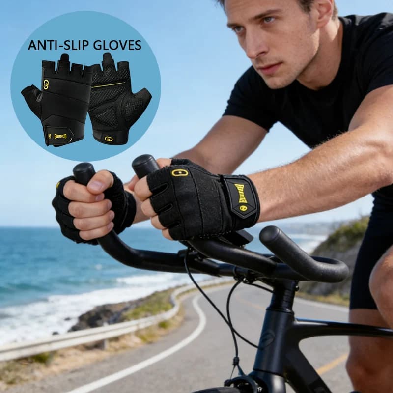 1 paio di guanti da allenamento unisex con protezione completa del palmo, guanti da palestra per sollevamento pesi, per allenamento, ciclismo, fitness, esercizio fisico