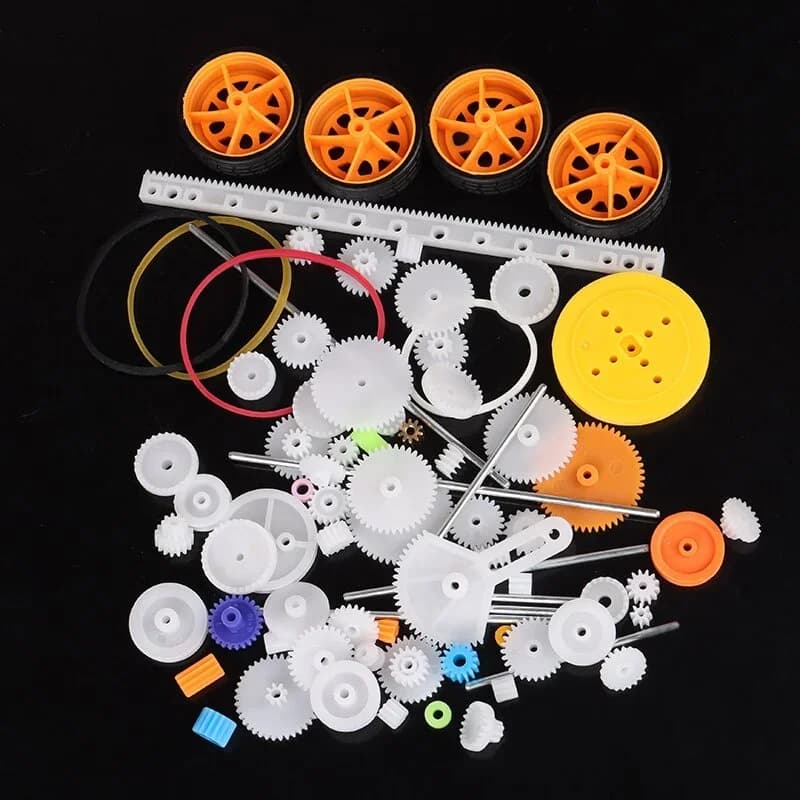 78 pz/set Motoriduttore Cambio Giocattolo Modello di Robot Mestiere Accessori FAI DA TE Quattro Ruote Motrici Auto Bambini Esperimento Scientifico