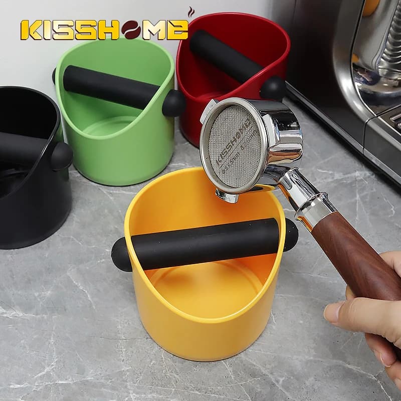 Coffee Knock Box Anti Slip Shock-Absorbent Espresso Grounds Container Dump Waste Bin Professional Home Barista Accessories Tools