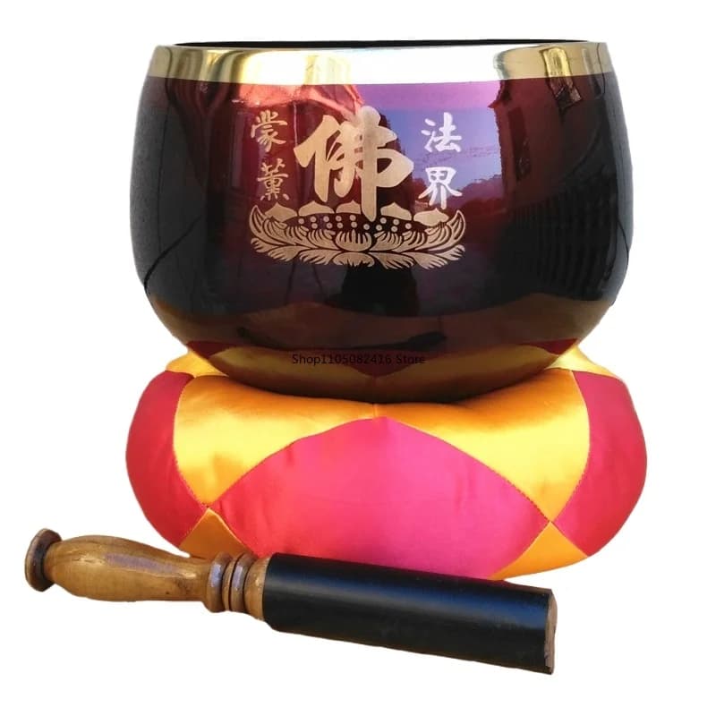 Singing Bowl Nepalese Handmade Buddha Sound Bowl Yoga Meditation Relaxation Tibetan Bronze Chime Bell Music Striker