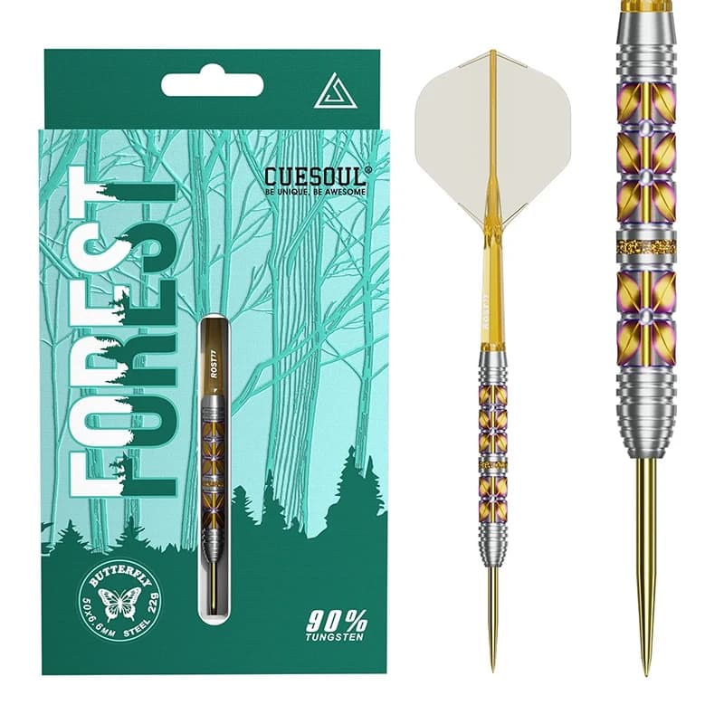 CUESOUL FOREST Butterfly 20g Freccette con punta morbida 22g/24g Set di freccette con punta in acciaio al 90% di tungsteno